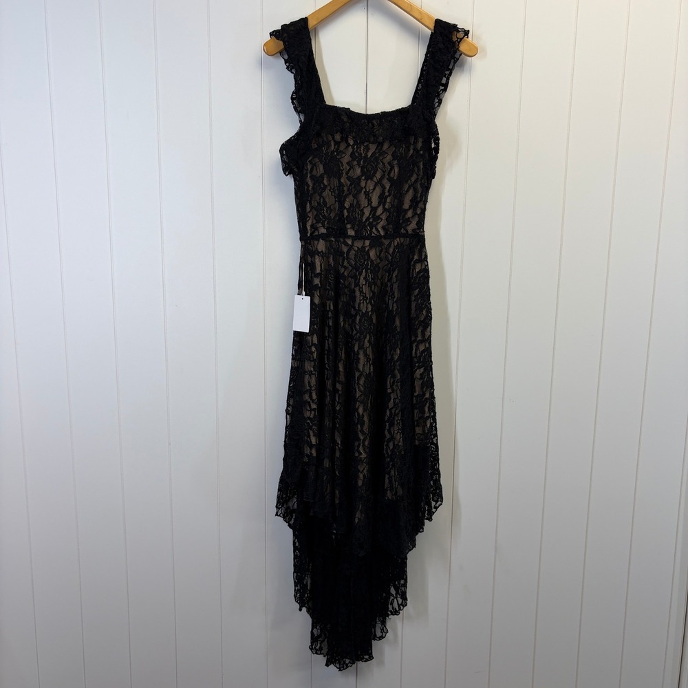 Mia Joy Whimsigoth High Low Lace Dress Women Size XXS Boho Coquette Dark Romance